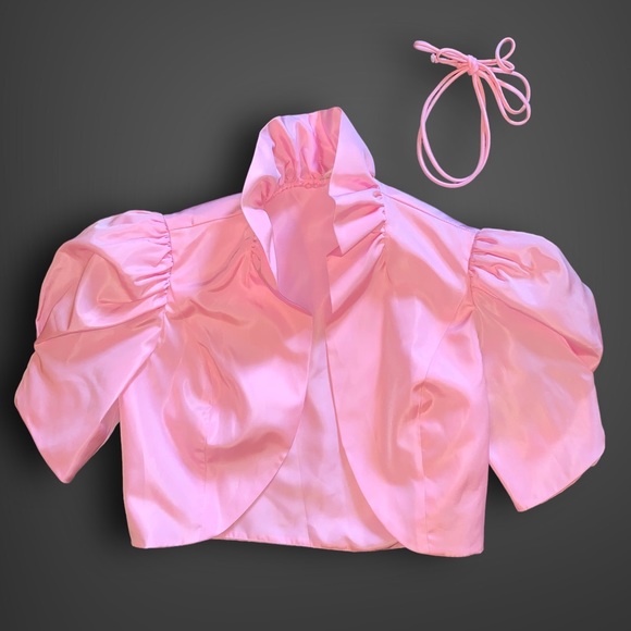 c r o w n :: Rare True Vintage Princess Satin Gown Bolero Jacket ILGWU - Picture 9 of 16